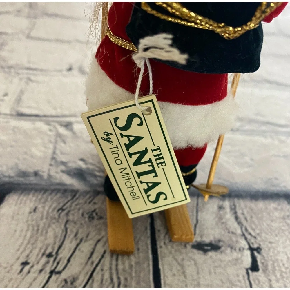Vintage NWT The Santas Ornament‎ By Tina Mitchell Ski Christmas Tree Decor